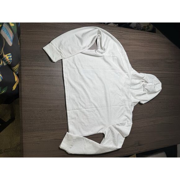 KPOP BTS cropped white hoodie with cartoon versions of the BTS band - Picture 5 of 7